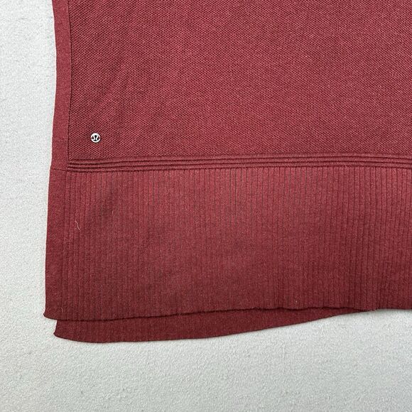Lululemon Call Me Cozy Wrap Women’s OS Red Cotton Yak Blend Full‎ Zip Sweater - Picture 16 of 16